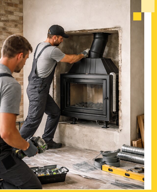 Установка каминных топок в Асбесте: монтаж, подключение