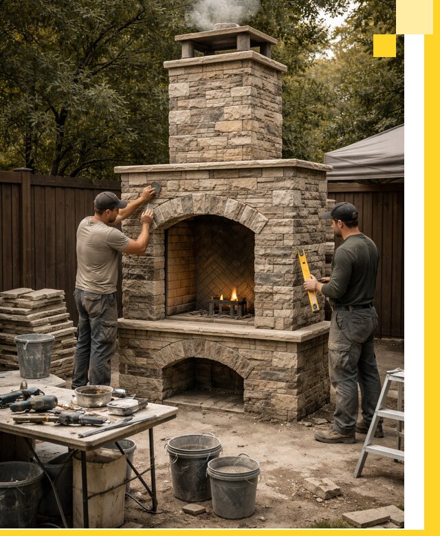 Проектирование и установка уличных каминов в Асбесте