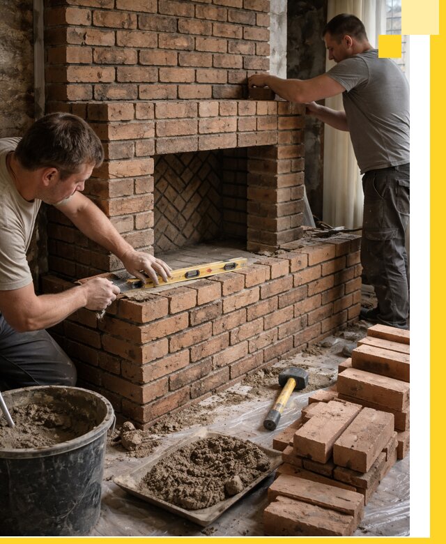 Изготовление и установка кирпичных каминов в Асбесте