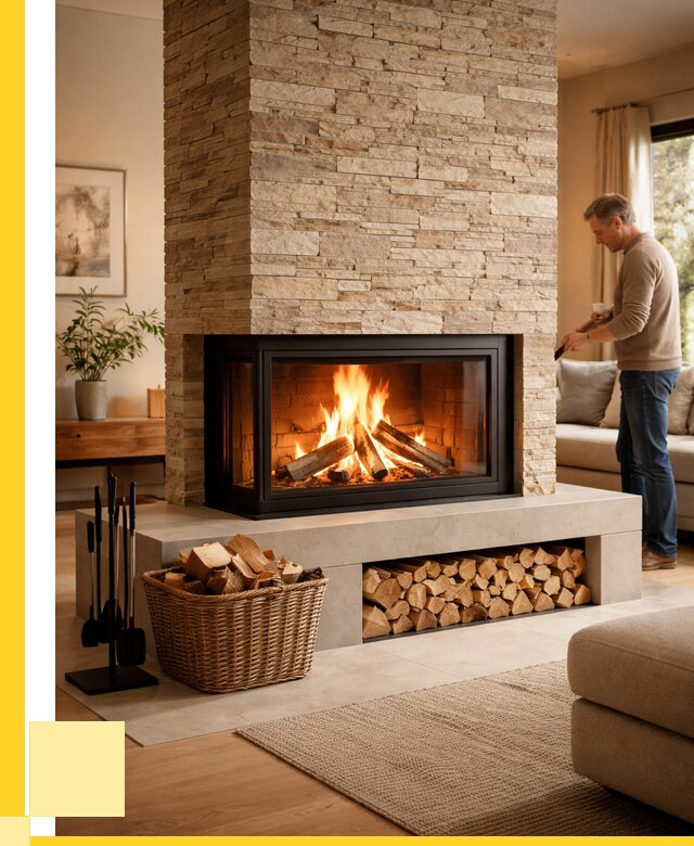 Дровяной камин под ключ в Асбесте от 202140 р. | ЭриданСбс