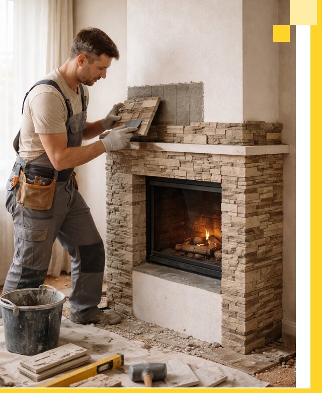 Изготовление и монтаж каминов для дома под ключ в Асбесте