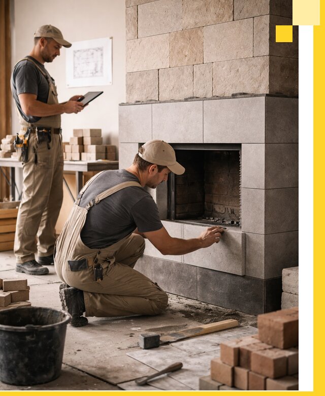 Индивидуальные проекты каминов и каминных систем в Асбесте