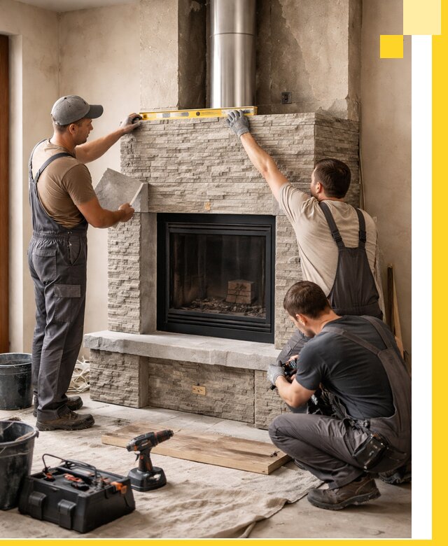 Профессиональный монтаж каминов под ключ в Асбесте для дома