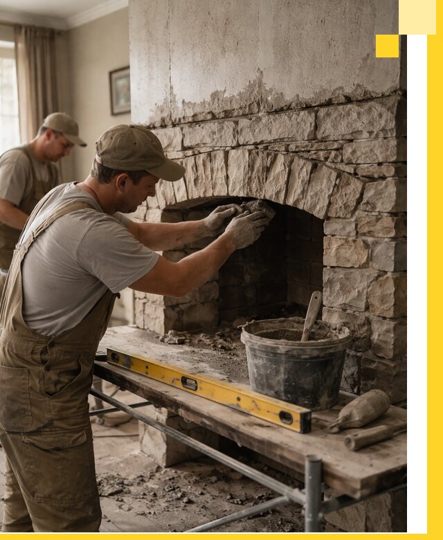 Изготовление каминов под ключ в Асбесте, монтаж и отделка