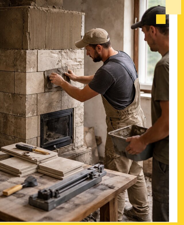 Профессиональная облицовка печей в Асбесте: керамика и камень