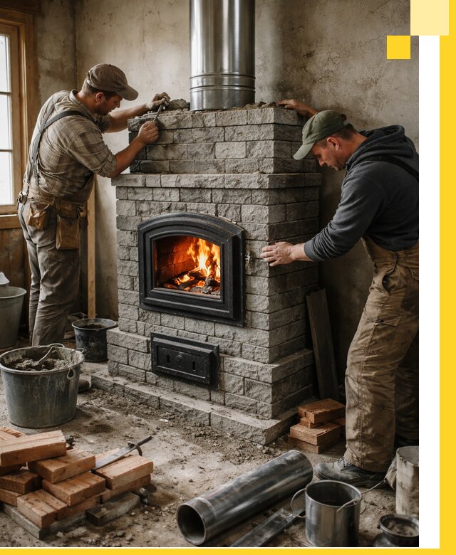 Производство, поставка и монтаж дровяных печей в Асбесте