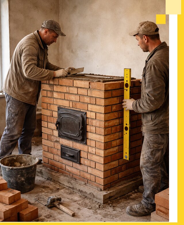 Отопительные печи под ключ в Асбесте, установка и сборка