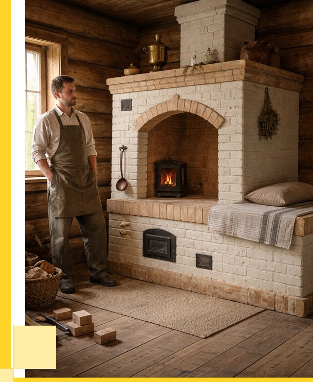 Русские печи с лежанкой под ключ в Асбесте от 151605 р. ЭриданСбс