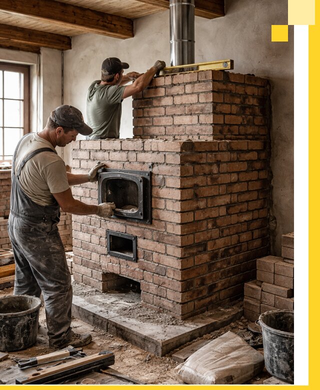 Печи для загородного дома под ключ в Асбесте — монтаж и сервис