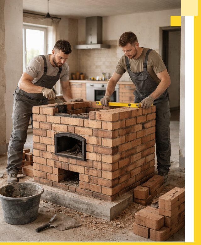 Установка и монтаж печей в частном доме в Асбесте под ключ