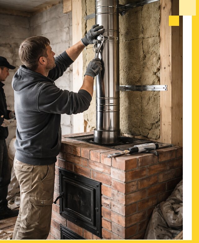 Изготовление и монтаж печей и дымоходов под ключ в Асбесте