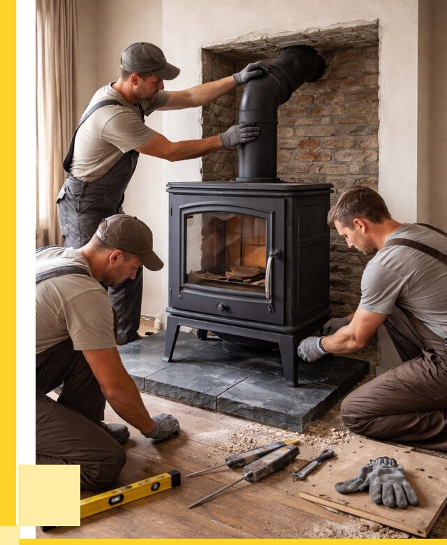 Монтаж печи камина в частном доме в Асбесте от 25268 р. | ЭриданСбс