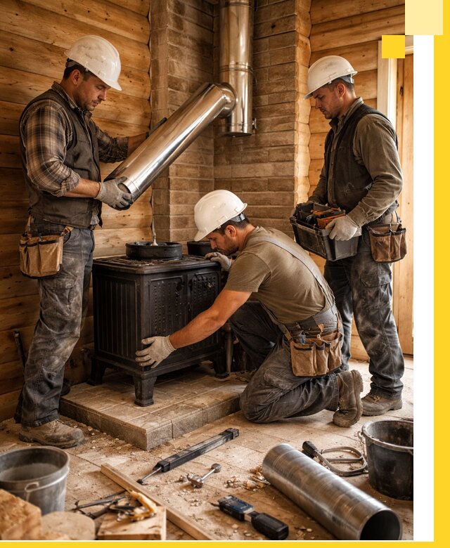 Профессиональный монтаж банных печей и дымоходов в Асбесте