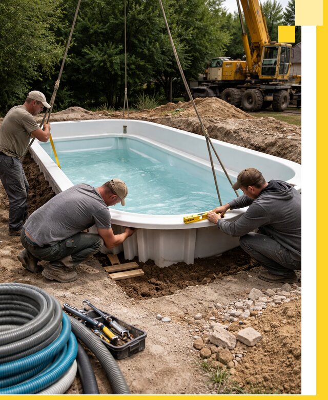 Установка и монтаж композитных бассейнов под ключ в Асбесте