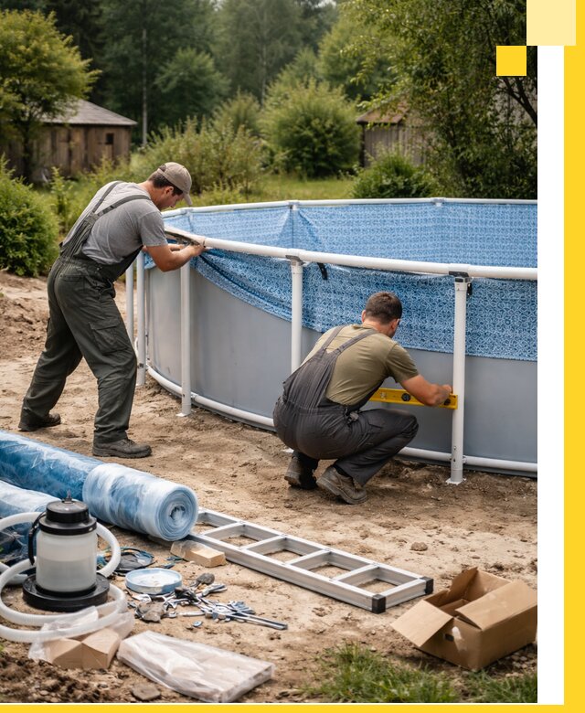 Установка и монтаж каркасных бассейнов в Асбесте под ключ