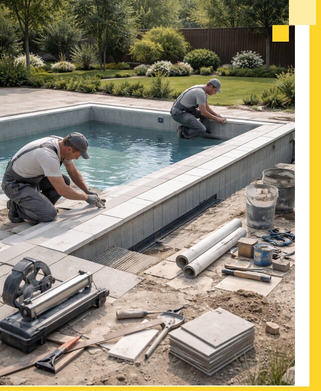 Строительство открытых бассейнов под ключ в Асбесте профессионально