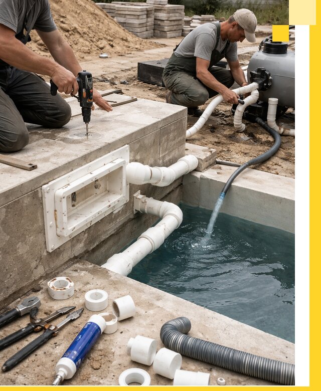 Строительство скиммерных бассейнов под ключ в Асбесте