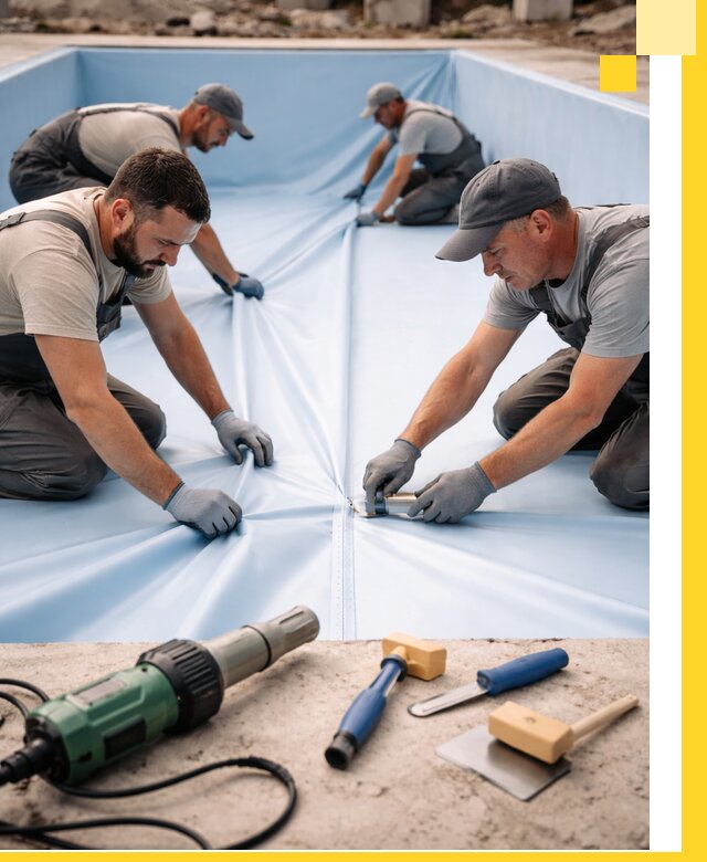 ПВХ пленка для бассейнов с монтажом и гарантией в Асбесте