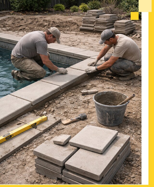 Установка и изготовление копингового камня для бассейнов в Асбесте