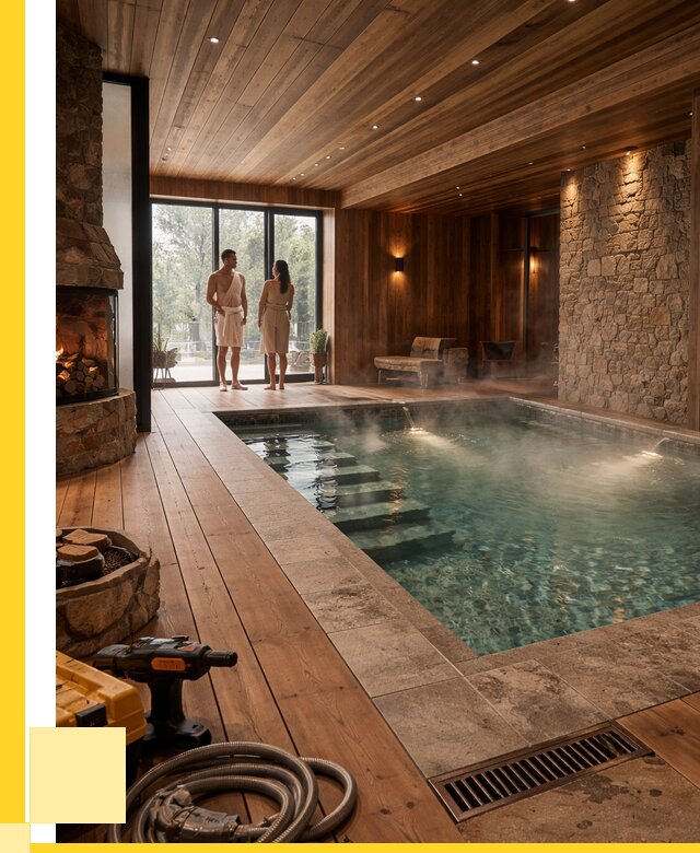 Проекты бань с бассейном под ключ в Асбесте от 75803 р., ЭриданСбс