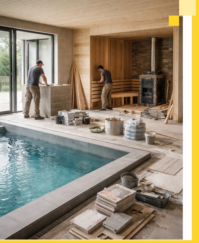 Проектирование и строительство бань с бассейном в Асбесте