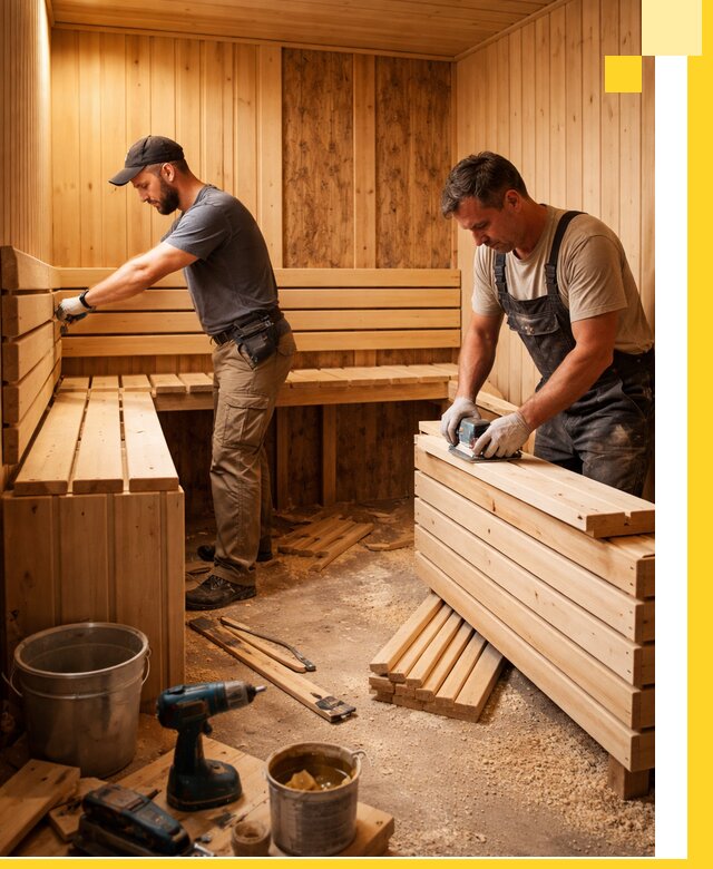 Профессиональный комплексный ремонт саун под ключ в Асбесте