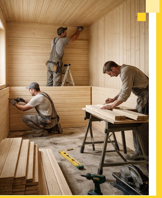 Обшивка саун в Асбесте из натуральной древесины под ключ