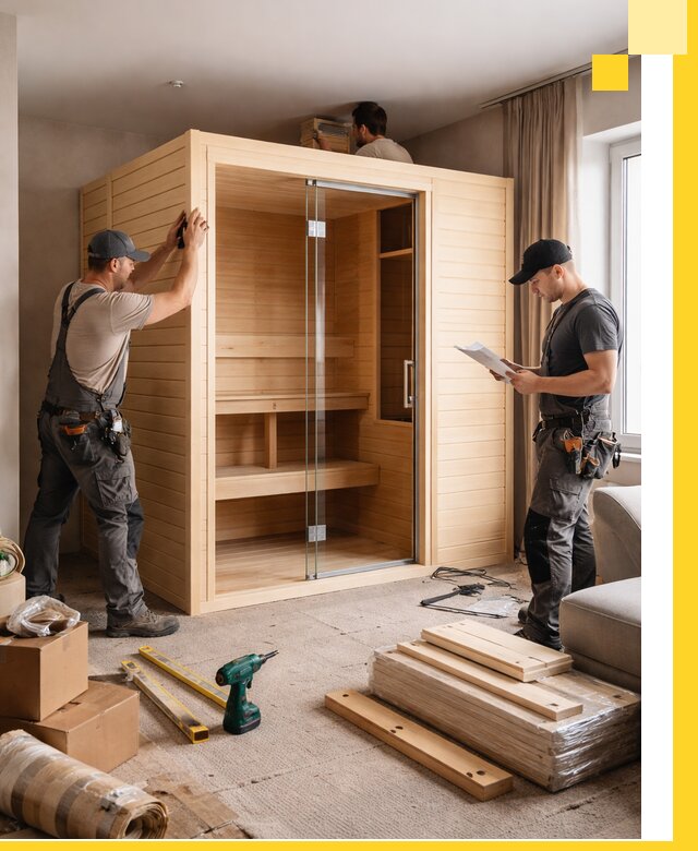 Установка и благоустройство саун в квартире в Асбесте