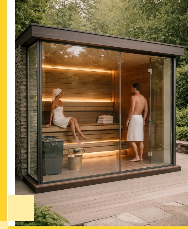 Сауна стеклянная и двери для сауны в Асбесте от 252675 р. | ЭриданСбс