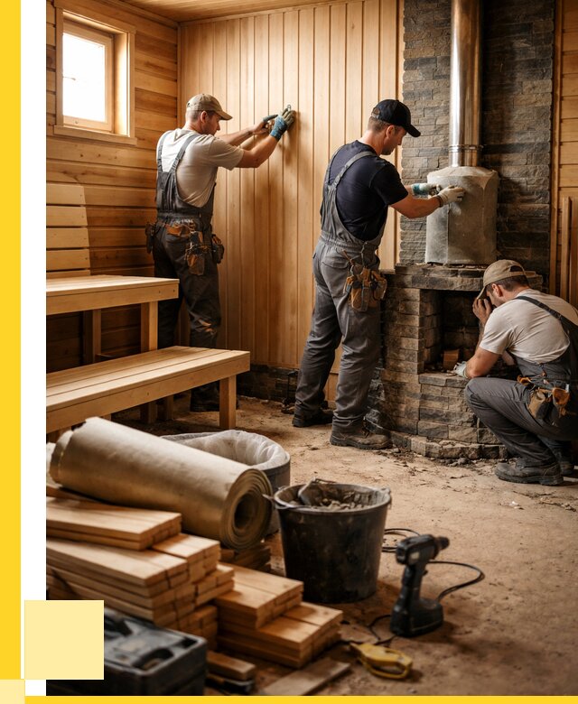 Ремонт бань под ключ в Асбесте от 45482 р. | ЭриданСбс