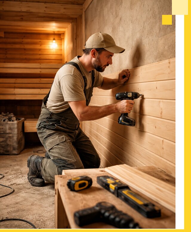 Профессиональная внутренняя отделка бани в Асбесте под ключ