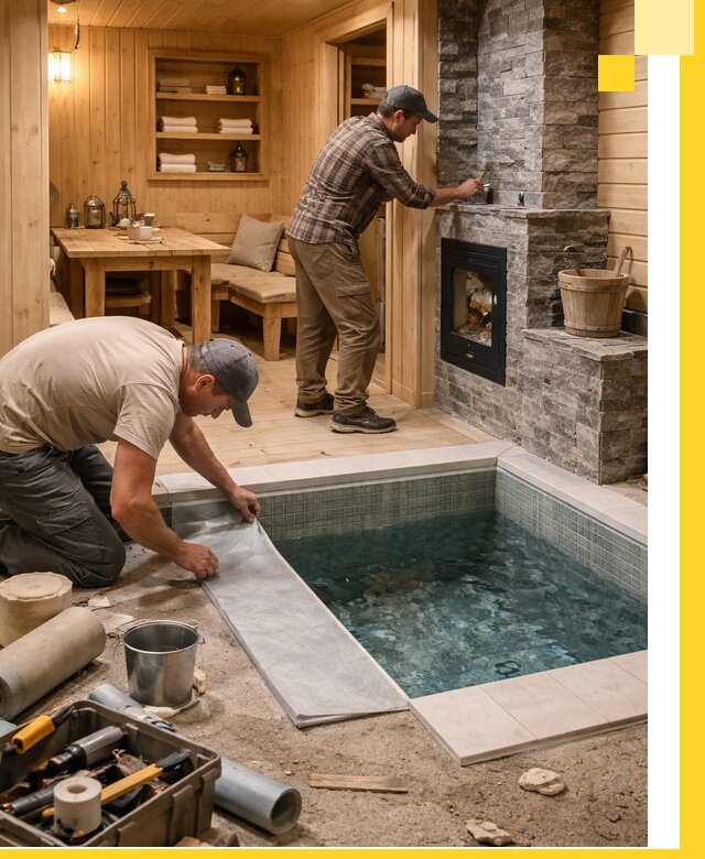 Строительство бань с комнатой отдыха под ключ в Асбесте