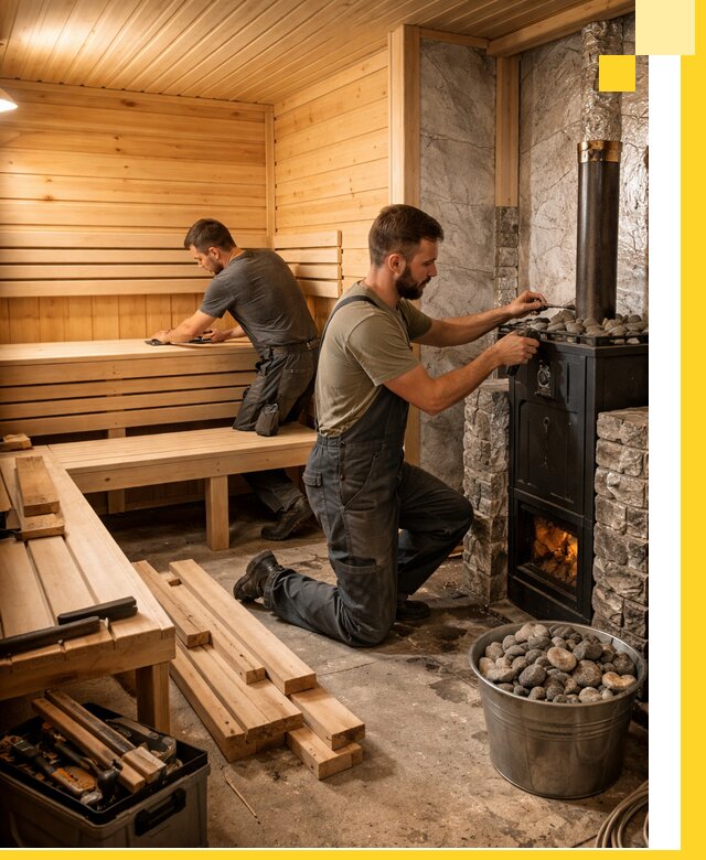 Дизайн и строительство интерьеров бань под ключ в Асбесте