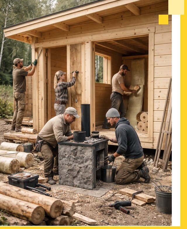 Купить баню под ключ в Асбесте строительство монтаж отделка