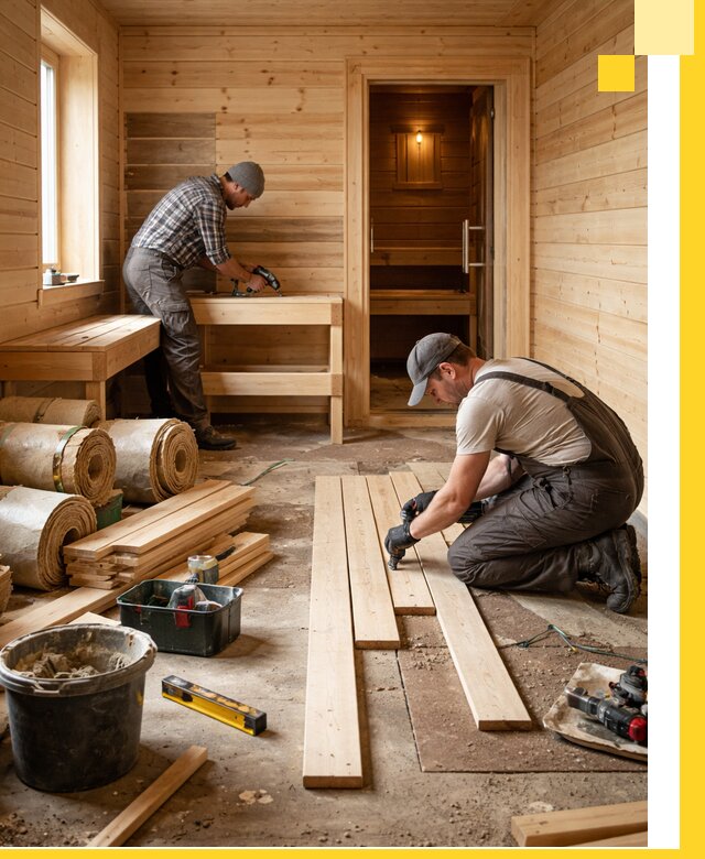 Индивидуальный проект бани с комнатой отдыха под ключ в Асбесте