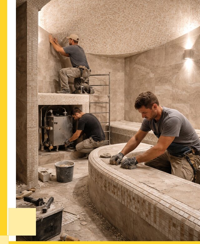 Монтаж хамамов под ключ в Асбесте от 252675 р. ЭриданСбс