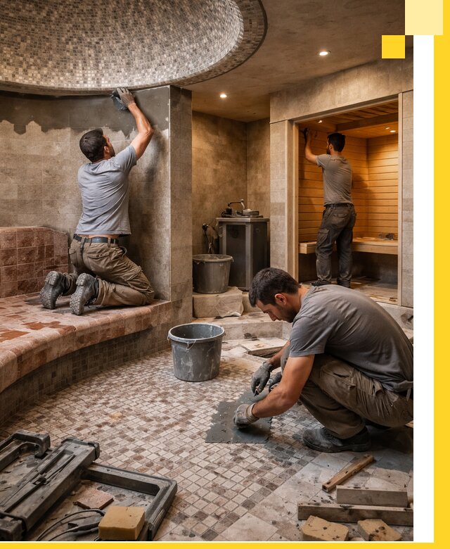 Проект и строительство хамама бани и сауны под ключ в Асбесте